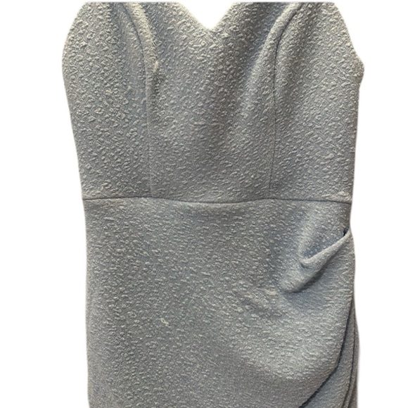 Midnight Doll Low Back Wrap Dress Glitter Pleated, Tie Back Faux Wrap Mini Dress - Picture 5 of 9